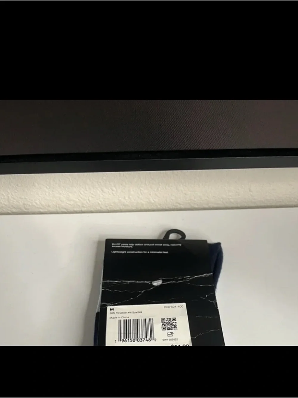 Nike Men's Navy Paisley Everyday Essential Socks - 1 Pair •size 6-10women